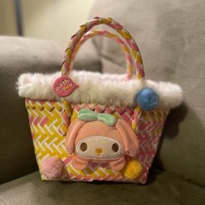 NEW My Melody Basket-Weave Handbag